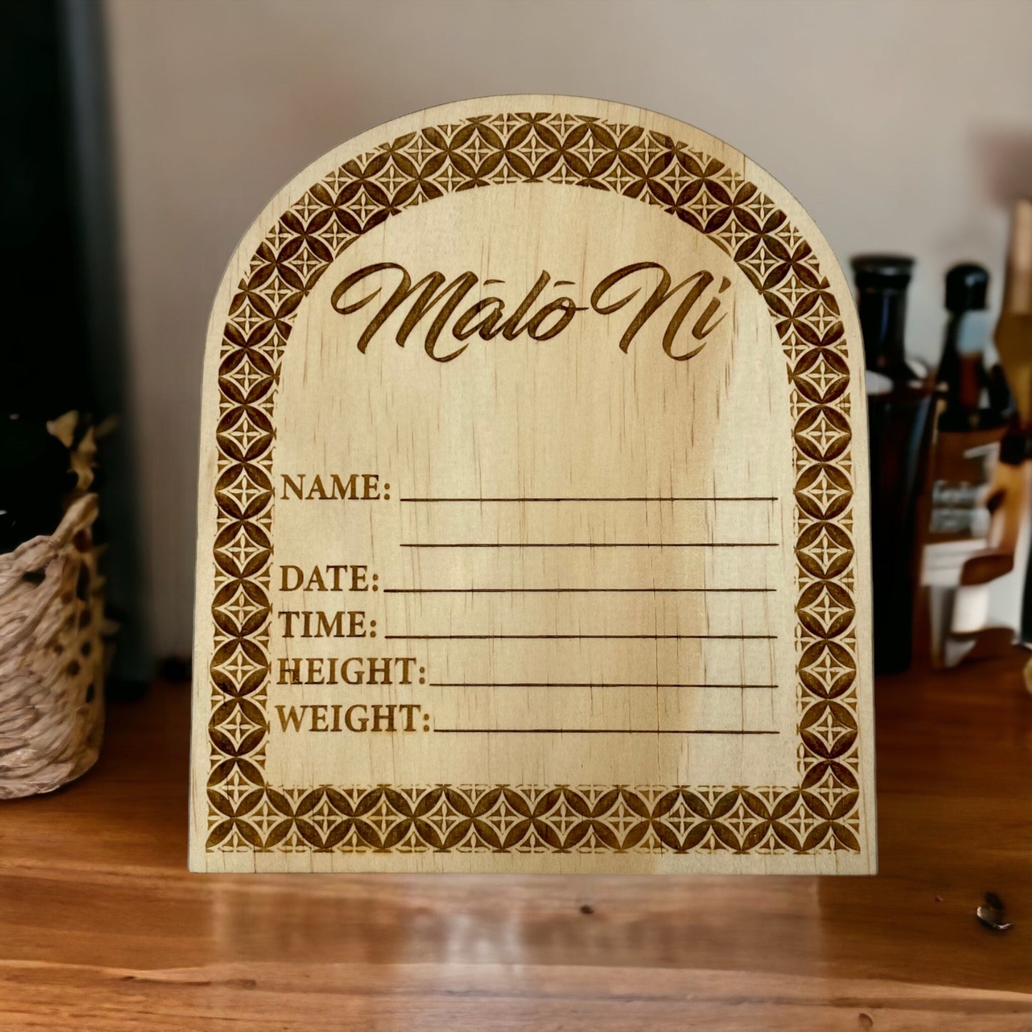 Malo Ni | Baby Announcement Plaque