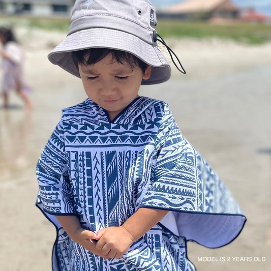 Blue Hooded Beach Towel