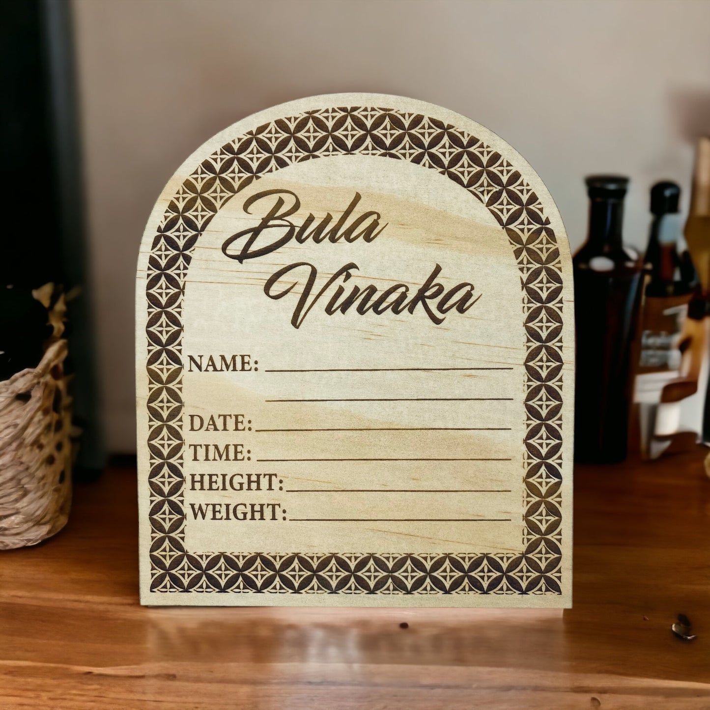 Bula Vinaka | Baby Announcement Plaque