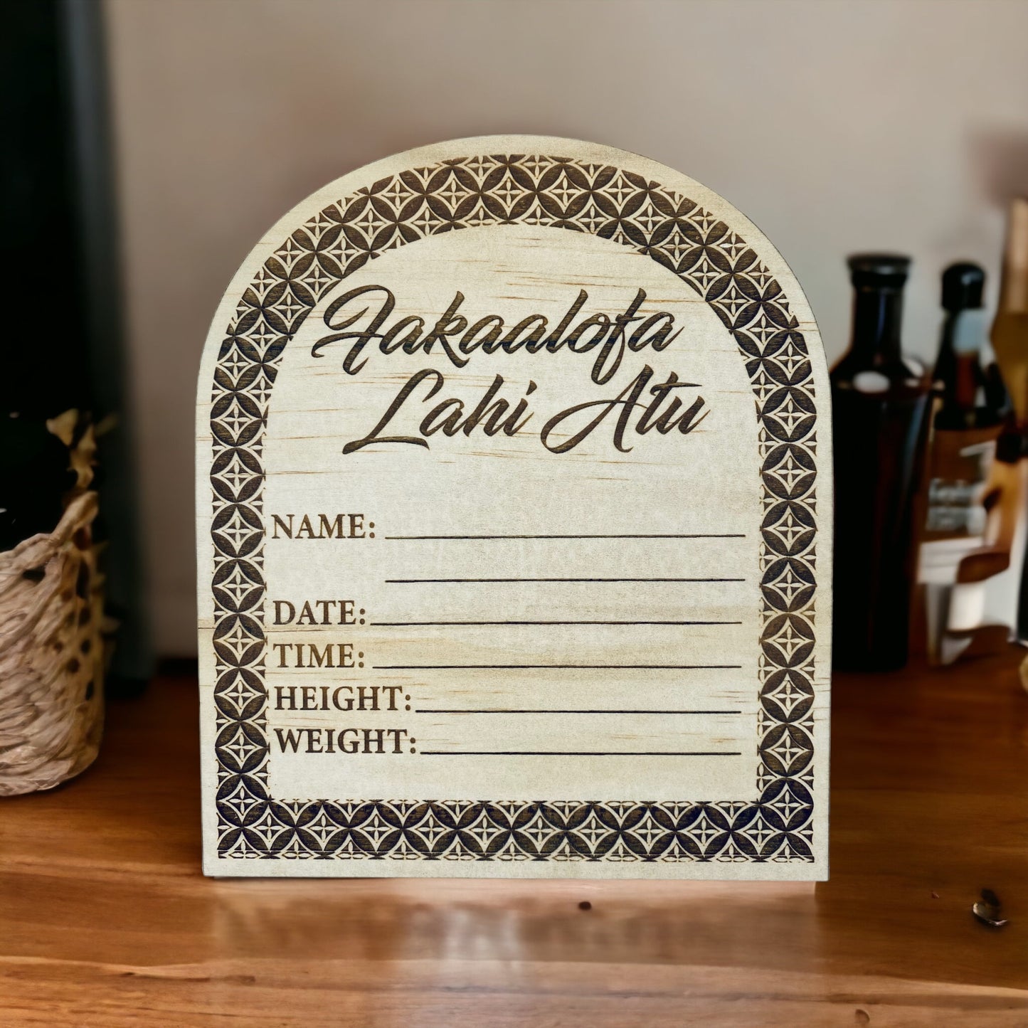 Fakaalofa Lahi Atu | Baby Announcement Plaque