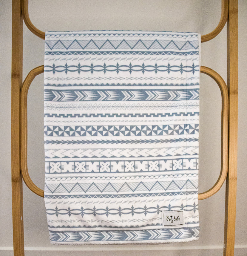 Nesia Baby Blanket (Blue/Grey)