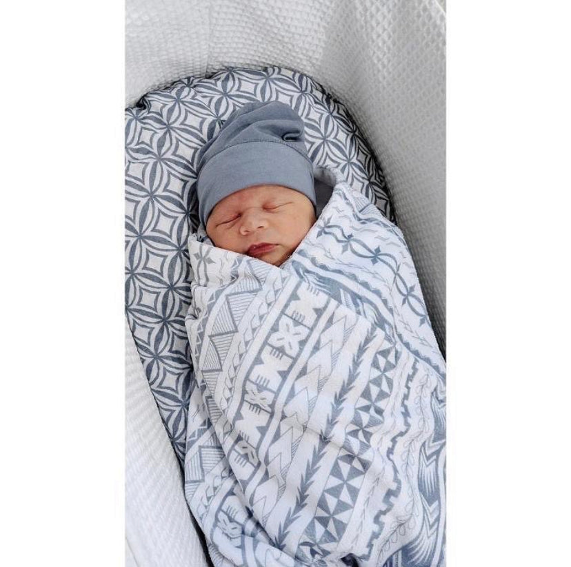 Nesia Baby Blanket (Blue/Grey)